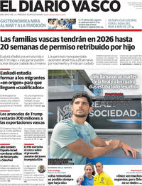 Portada El Diario Vasco 2025-09-12