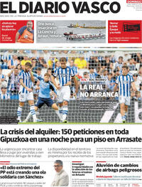 Portada El Diario Vasco 2025-09-14