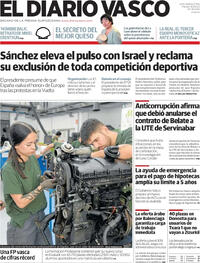 Portada El Diario Vasco 2025-09-16