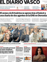 Portada El Diario Vasco 2025-10-24