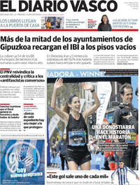 Portada El Diario Vasco 2025-11-24