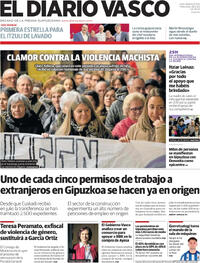 Portada El Diario Vasco 2025-11-26