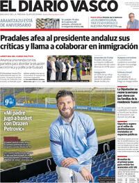 Portada El Diario Vasco 2025-08-29