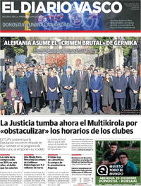 Portada El Diario Vasco 2025-11-29