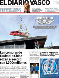 Portada El Diario Vasco 2025-12-29