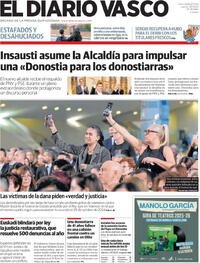 Portada El Diario Vasco 2025-10-30