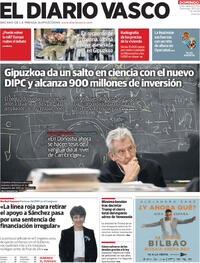 Portada periódico El Diario Vasco