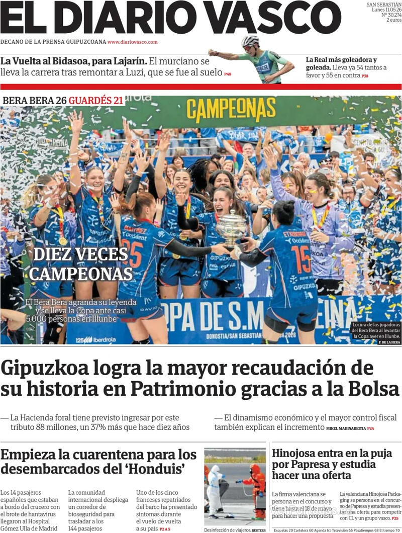 Portada La Verdad 2026-05-11