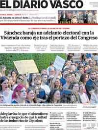 Portada El Diario Vasco 2026-10-03