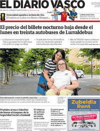 Portada El Diario Vasco 2026-07-04