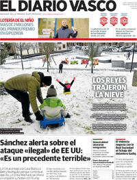 Portada El Diario Vasco 2026-01-07