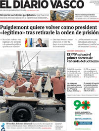 Portada El Diario Vasco 2026-10-07