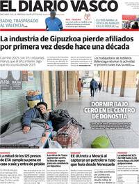 Portada El Diario Vasco 2026-01-08