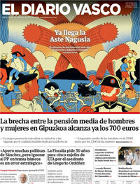 Portada El Diario Vasco 2026-08-08