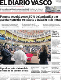 Portada El Diario Vasco 2026-06-09