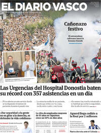 Portada El Diario Vasco 2026-08-09