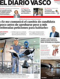 Portada El Diario Vasco 2026-10-11