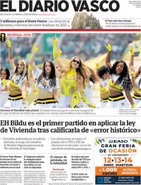 Portada El Diario Vasco 2026-06-12