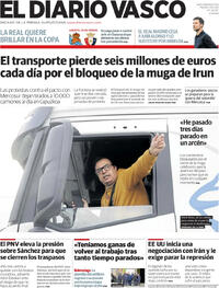 Portada El Diario Vasco 2026-01-13