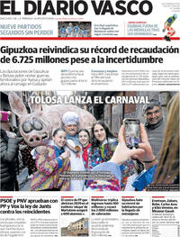 Portada El Diario Vasco 2026-02-13