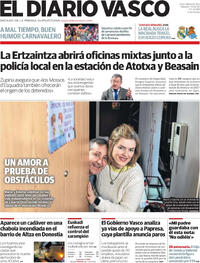 Portada El Diario Vasco 2026-02-14