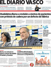 Portada El Diario Vasco 2026-03-14