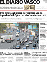 Portada El Diario Vasco 2026-08-14
