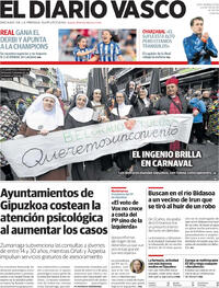 Portada El Diario Vasco 2026-02-16