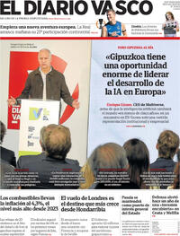 Portada El Diario Vasco 2026-09-16