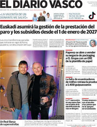 Portada El Diario Vasco 2026-01-17