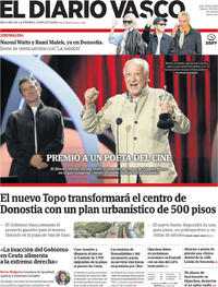 Portada periódico El Diario Vasco