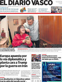 Portada El Diario Vasco 2026-03-20