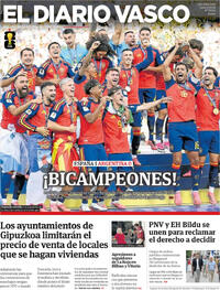 Portada El Diario Vasco 2026-07-20