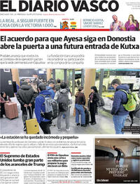 Portada El Diario Vasco 2026-02-21