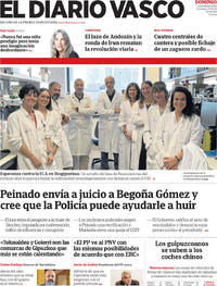 Portada periódico El Diario Vasco