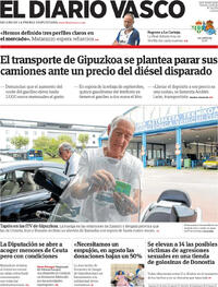 Portada El Diario Vasco 2026-08-21