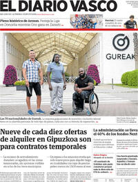 Portada El Diario Vasco 2026-08-24