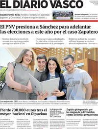 Portada El Diario Vasco 2026-05-25
