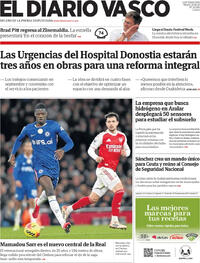 Portada El Diario Vasco 2026-08-25