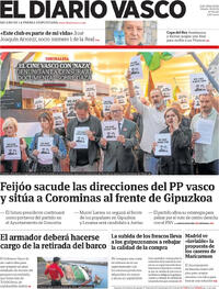 Portada El Diario Vasco 2026-09-26