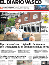 Portada El Diario Vasco 2026-07-27
