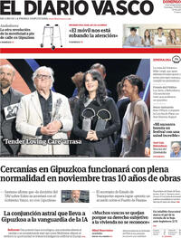 Portada El Diario Vasco 2026-09-27