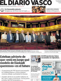 Portada El Diario Vasco 2026-09-28