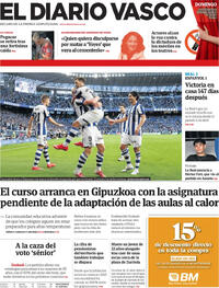 Portada El Diario Vasco 2026-08-30