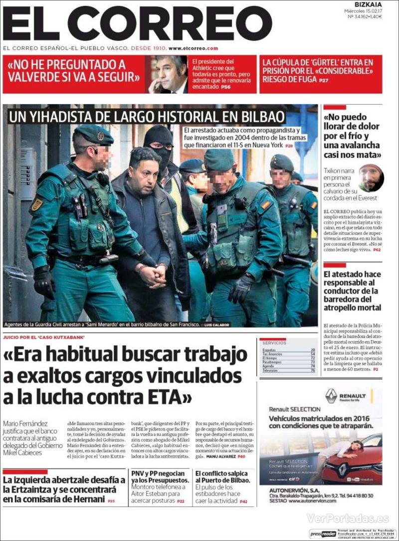 Portada El Periódico 2017-02-15