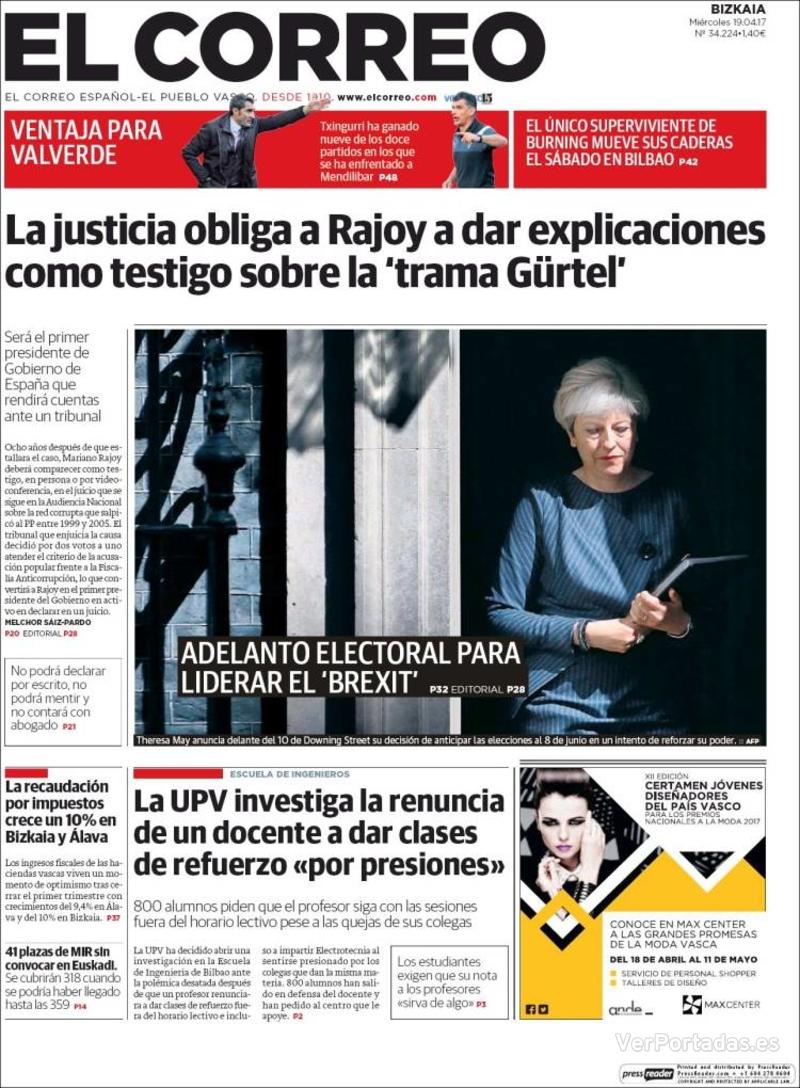 Portada El Periódico 2017-04-19