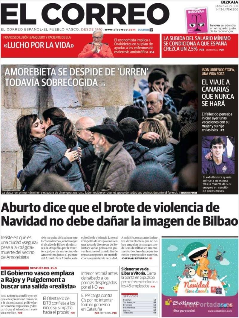Portada El Periódico 2017-12-27