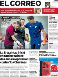 Portada El Correo 2018-08-10
