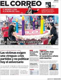 Portada El Correo 2018-08-17