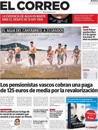 Portada El Correo 2018-07-26